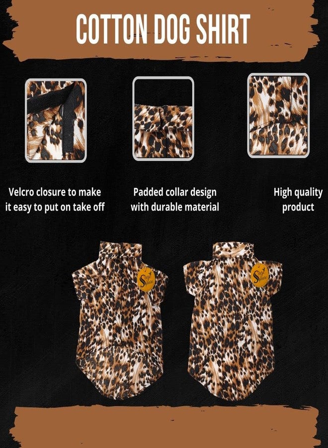 Sage Square Funky Soft Material Dog Shirt | Cool/Funky Print Pet | Soft Light Weight | Comfortable & Breathable Dog Clothing | Trendy Vest Outfit (XXXLarge - 30 inch) (Leopard Print) - Image 5